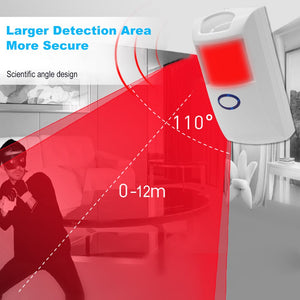 Wireless Dual Infrared Detector with Motion Sensor.  Smart Home Automation Security alert System for, works with Alexa