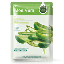 Load image into Gallery viewer, Six Fruit and Plant Facial Mask with Moisturizing Oil-control . Blueberry Cucumber Pomegranate Fruit Aloe Sheet Mask Face Mask
