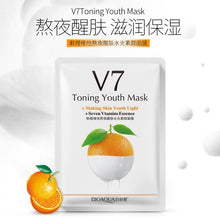 Load image into Gallery viewer, Six Fruit and Plant Facial Mask with Moisturizing Oil-control . Blueberry Cucumber Pomegranate Fruit Aloe Sheet Mask Face Mask
