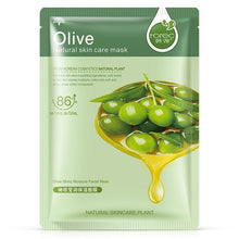 Load image into Gallery viewer, Six Fruit and Plant Facial Mask with Moisturizing Oil-control . Blueberry Cucumber Pomegranate Fruit Aloe Sheet Mask Face Mask
