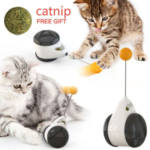 Smart pet Toy with Wheels, Automatic No need to recharge. perfect interactive toys for stay home pets.  Rotating Mode Funny not boring cat supplies