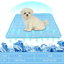 Load image into Gallery viewer, Breathable Summer pet Cooling Mat.  Ice Cool pad Perfect for Fit for All Pets
