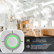 Load image into Gallery viewer, Wireless Smoke Sensor Detector 433mhz Fire Alarm System Security that works with Sonoff Bridge Wifi Google/Smart Home Alexa
