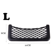 Load image into Gallery viewer, Universal Car Seat Side Back Storage Net Bag Phone Holder Pocket Organizer Black
