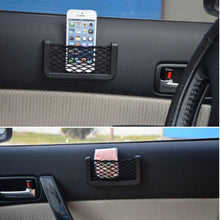 Load image into Gallery viewer, Universal Car Seat Side Back Storage Net Bag Phone Holder Pocket Organizer Black
