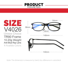 Load image into Gallery viewer, unisex Anti Blue Light Glasses, anti  Bluelight Radiation.  Computer Protection  and Gaming Glasses Blue Blocking UV Eyewear
