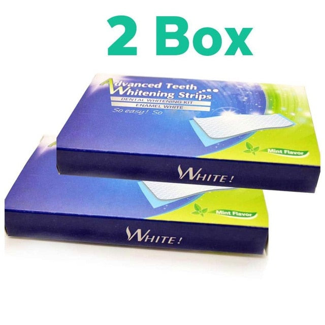 teeth Whitening Strip, Tooth Bleaching process for a Perfect Smile,  Stain removal and Whitening Kit