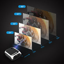 Load image into Gallery viewer, portable LCD home and outdoor  LED projector for smartphone
